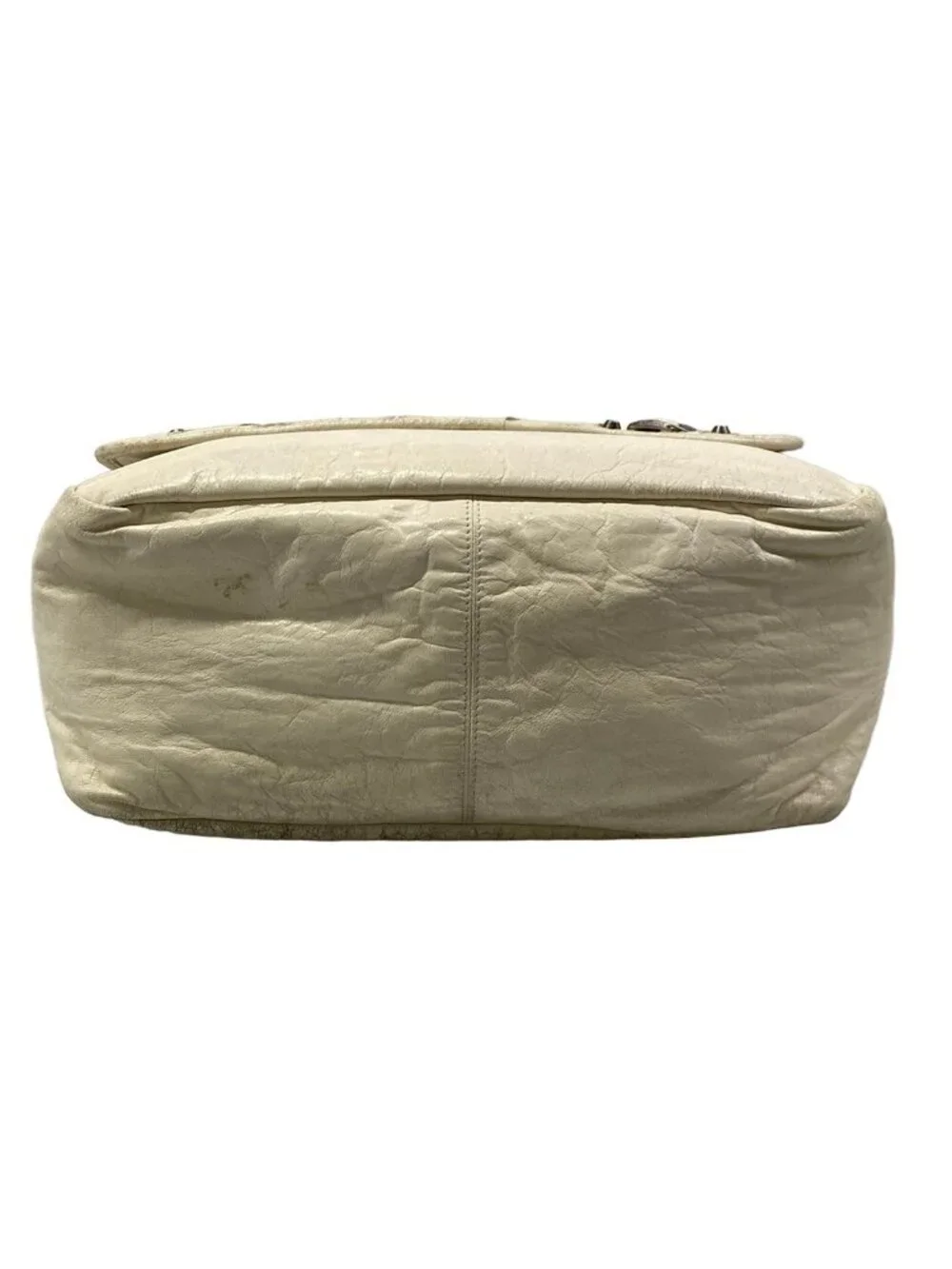 Balenciaga Shoulder Bag the Besace Ivory Leather